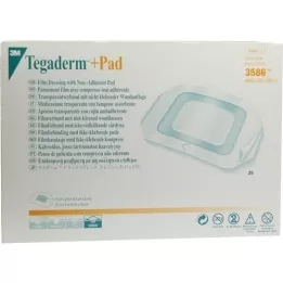 TEGADERM 3M Plus Pad 9x10 cm pré-fabricado compósito.3586, 25 pcs