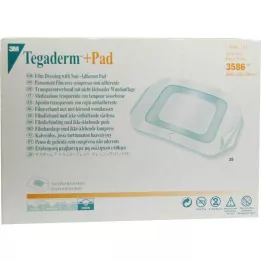 TEGADERM 3M Plus Pad 9x10 cm pré-fabricado compósito.3586, 25 pcs