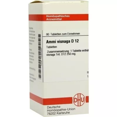 AMMI VISNAGA D 12 Comprimidos, 80 Cápsulas