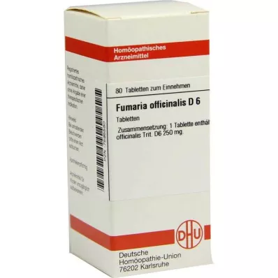 DHU Fumaria oficial.D 6 comprimidos, 80 unidades DHU Fumaria oficial.D 6 comprimidos, 80 unidades