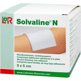 SOLVALINE N Compressas 5x5 cm estéreis, 25 unidades
