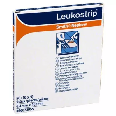 LEUKOSTRIP Tiras de sutura para feridas 6,4x102 mm, 10X5 pcs
