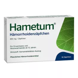 HAMETUM Supositórios para hemorróidas, 10 unid