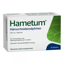 HAMETUM Supositórios para hemorróidas, 25 unid