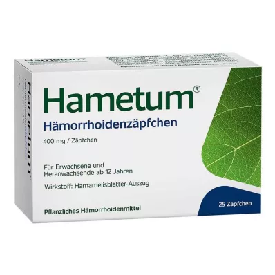 HAMETUM Supositórios para hemorróidas, 25 unid HAMETUM Supositórios para hemorróidas, 25 unid