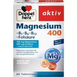 DOPPELHERZ Magnésio 400 mg Comprimidos, 60 Cápsulas