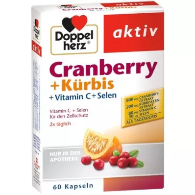 DOPPELHERZ Cranberry+Pumpkin Capsules, 60 Cápsulas