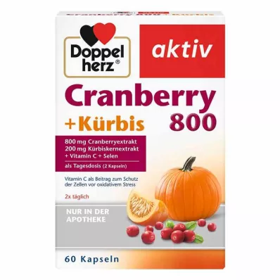 Cápsulas Doppelherz Cranberry+Abóbora, 60 un Cápsulas Doppelherz Cranberry+Abóbora, 60 un