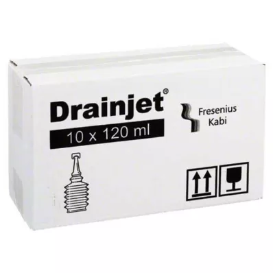 FREKA DRAINJET Solução salina 0,9% ISO, 10X120 ml FREKA DRAINJET Solução salina 0,9% ISO, 10X120 ml