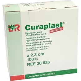 CURAPLAST Tiras sensíveis redondas de 23 mm, 100 unidades