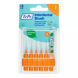 TEPE Escova interdental Original 0,45 mm ISO 1 laranja, 6 unidades