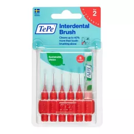 TEPE Escova interdental Original 0,5 mm ISO 2 vermelho, 6 peças