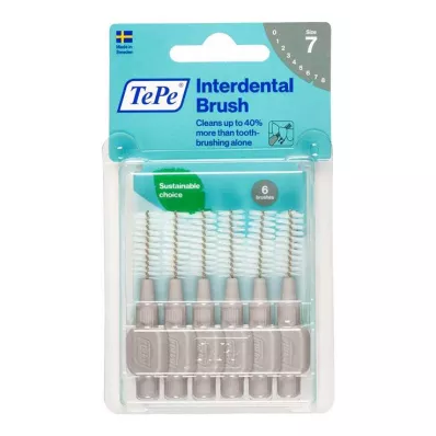 TEPE Escova interdental Original 1,3 mm ISO 7 cinzentos, 6 peças TEPE Escova interdental Original 1,3 mm ISO 7 cinzentos, 6 peças