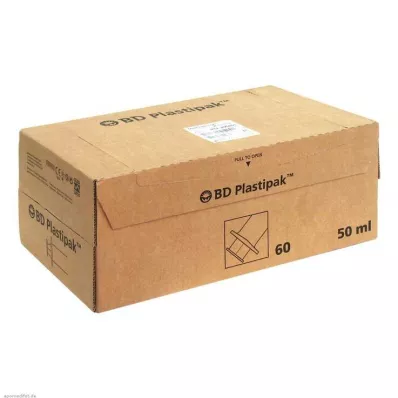BD PLASTIPAK Seringa 50 ml Luer loc. centrada, 60X50 ml