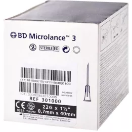 BD MICROLANCE Cânula especial 22 G 1 1/2, 100 unidades