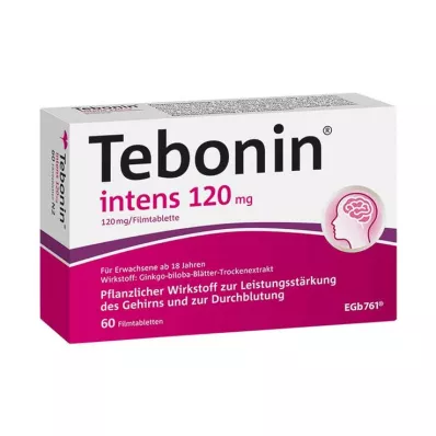 Tebonin intensifica comprimidos revestidos por película de 120 mg, 60 unidades Tebonin intensifica comprimidos revestidos por película de 120 mg, 60 unidades