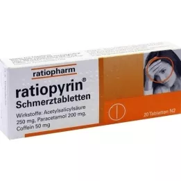 RATIOPYRIN Comprimidos analgésicos, 20 unidades