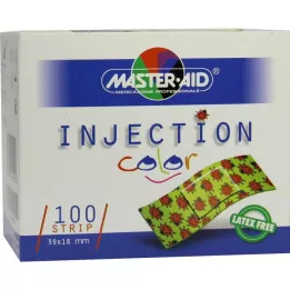 INJECTION tira de cor 18x39 mm escaravelho de gesso para crianças, 100 unid