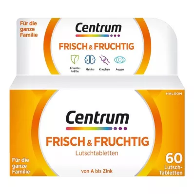 CENTRUM pastilhas frescas &amp; pastilhas de fruta, 60 unidades