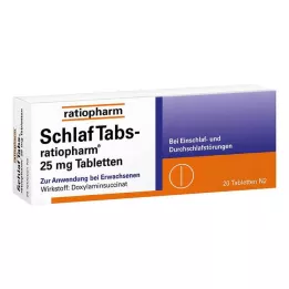 SCHLAF TABS-ratiopharm 25 mg comprimidos, 20 unid