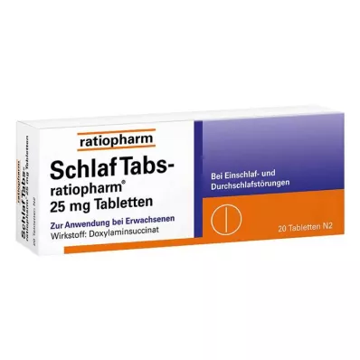 Sleep tabs ratiopharm 25 mg comprimidos, 20 unidades