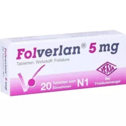 FOLVERLAN Comprimidos de 5 mg, 20 unidades