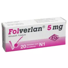 Comprimidos de Folverlan 5 mg, 20 unidades