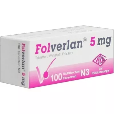 FOLVERLAN Comprimidos de 5 mg, 100 unidades