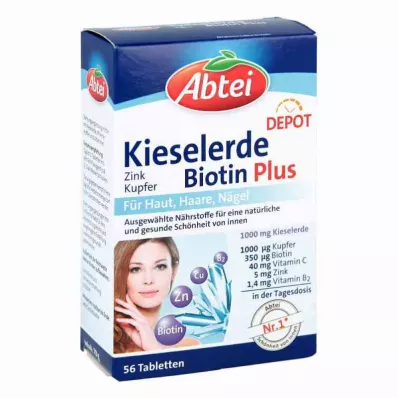 Comprimidos Abtei Siliceous Earth Plus Biotin Depot (56 peças) Comprimidos Abtei Siliceous Earth Plus Biotin Depot (56 peças)