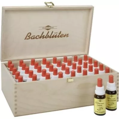 Conjunto original de gotas BACHBLüTEN Murnau em caixa de madeira, 38X20 ml Conjunto original de gotas BACHBLüTEN Murnau em caixa de madeira, 38X20 ml