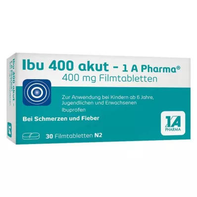 IBU 400 akut-1A Pharma comprimidos revestidos por película, 30 unidades IBU 400 akut-1A Pharma comprimidos revestidos por película, 30 unidades
