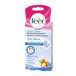 VEET Tiras de cera fria para o rosto, 20 peças