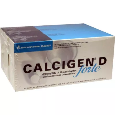 Calcigen D forte 1000 mg / 880 UI comprimidos efervescentes, 120 unidades Calcigen D forte 1000 mg / 880 UI comprimidos efervescentes, 120 unidades