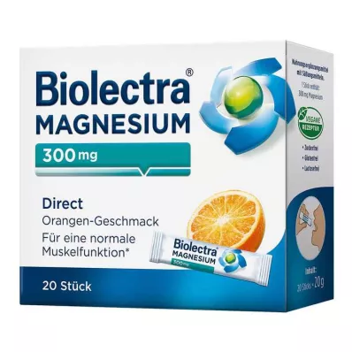 BIOLECTRA Magnésio 300 mg Direct Orange Sticks, 20 unid BIOLECTRA Magnésio 300 mg Direct Orange Sticks, 20 unid