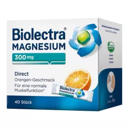 BIOLECTRA Magnésio 300 mg Direct Orange Sticks, 40 unid
