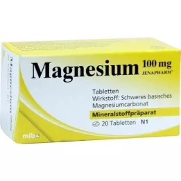 MAGNESIUM Comprimidos de 100 mg Jenapharm, 20 unidades