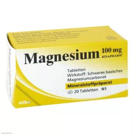 Comprimidos Jenapharm de magnésio 100 mg, 20 unidades