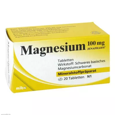 MAGNESIUM Comprimidos de 100 mg Jenapharm, 20 unidades
