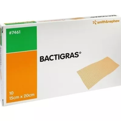 BACTIGRAS Gaze de parafina anti-séptica 15x20 cm, 10 unid