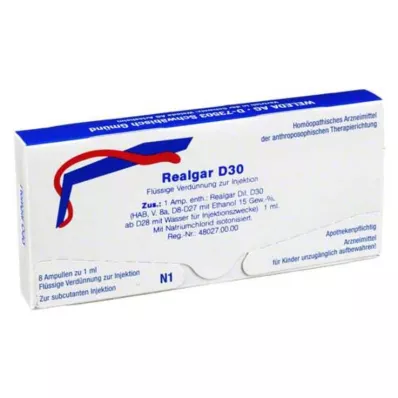Realgar D 30 ampolas, 8X1 ml Realgar D 30 ampolas, 8X1 ml