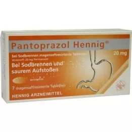 PANTOPRAZOL Hennig para azia 20 mg msr. comprimidos, 7 unid