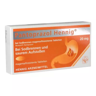 Pantoprazol Hennig b.Heartburn 20 mg comprimidos gastrorresistentes, 7 unidades