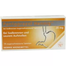 PANTOPRAZOL Hennig para azia 20 mg msr. comprimidos, 14 unid