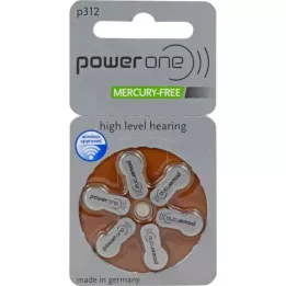 BATTERIEN Hör PowerOne 312, 6 peças