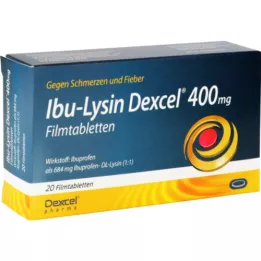 IBU-LYSIN Dexcel 400 mg comprimidos revestidos por película, 20 unidades