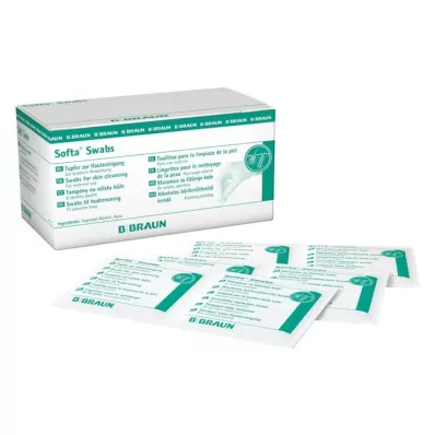 Toalhetes com álcool Softa Swabs, 100 un Toalhetes com álcool Softa Swabs, 100 un