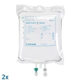 KOCHSALZLÖSUNG Solução de lavagem a 0,9% B.Braun Ecob.Click, 2X5000 ml