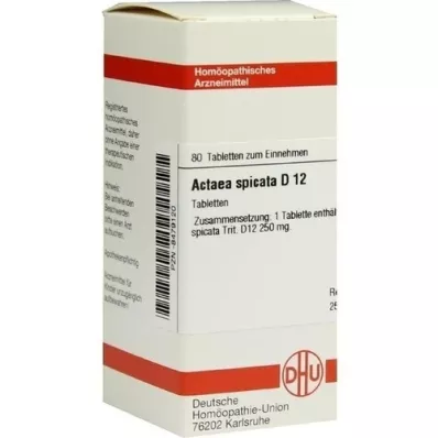 ACTAEA SPICATA D 12 Comprimidos, 80 Cápsulas