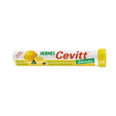 Comprimidos efervescentes de limão Hermes Cevitt, 20 unidades Comprimidos efervescentes de limão Hermes Cevitt, 20 unidades