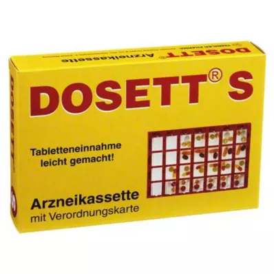 DOSETT S Cassete de medicamentos vermelha, 1 unidade